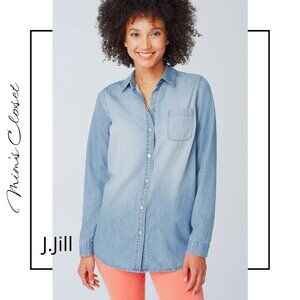 J.JILL Denim Button Down Shirt  Size L